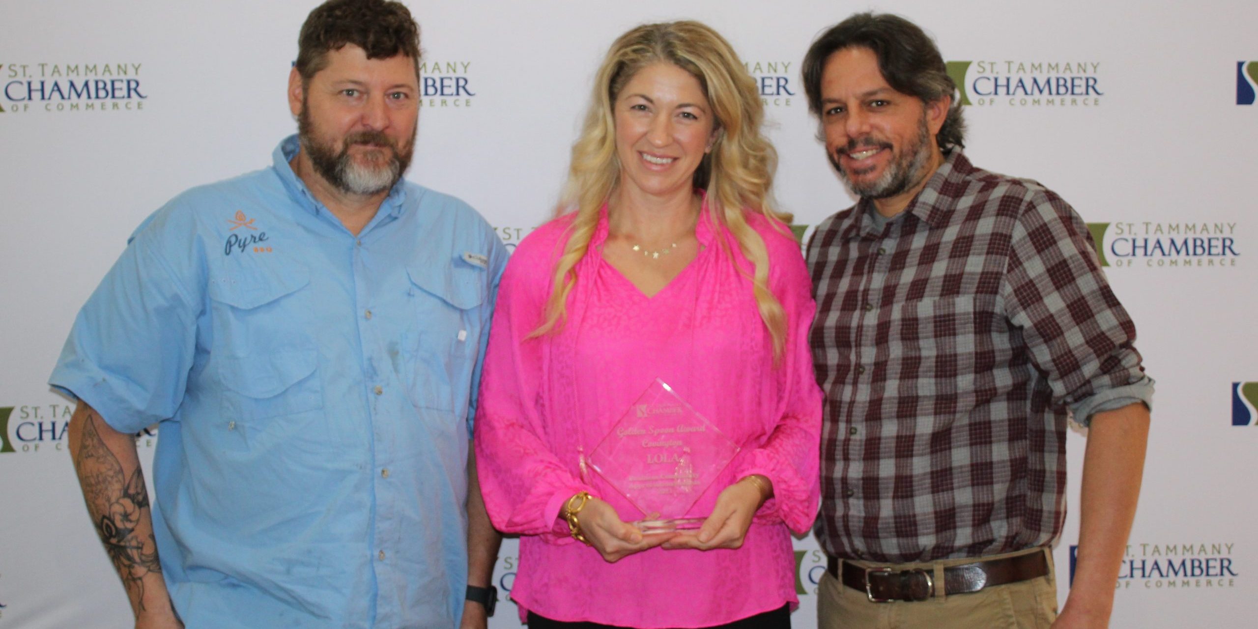 STCC_BusinessApp_11-18-21 (1) Jeffery Mattia (lelt) presented award to Nealy and Keith Frentz with. LOLA